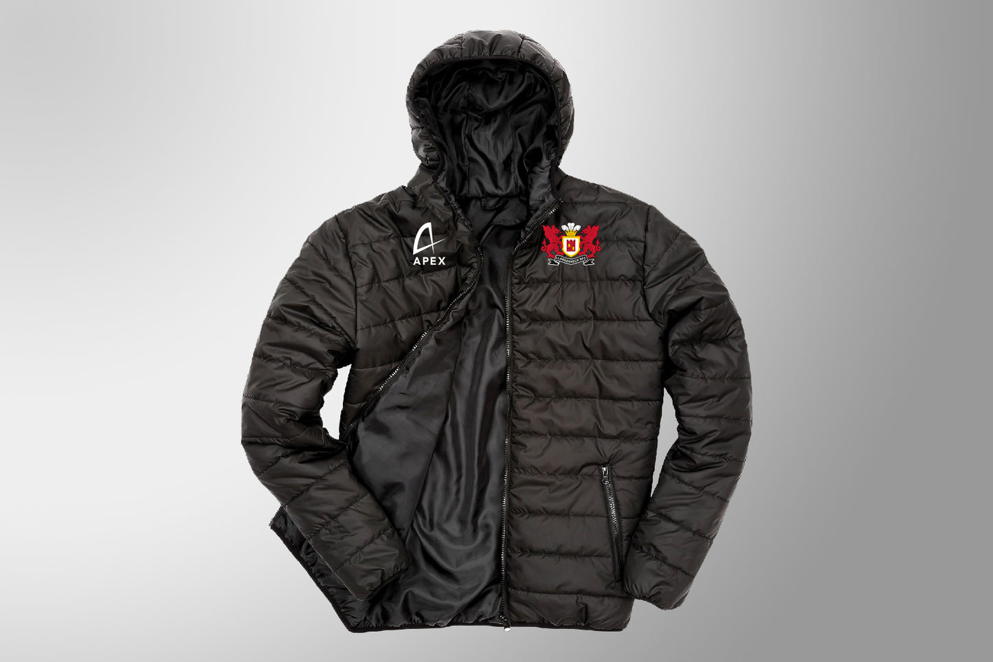 Llangennech RFC u13's Black Puffer Jacket (Adult Sizes Only)